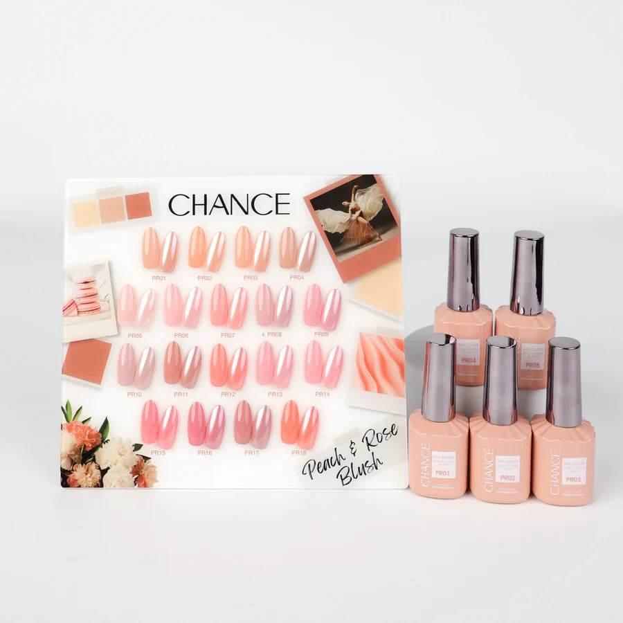 Chance Gel 0.5oz Full Kit (18 Colors) - Peach &amp; Rose Blush