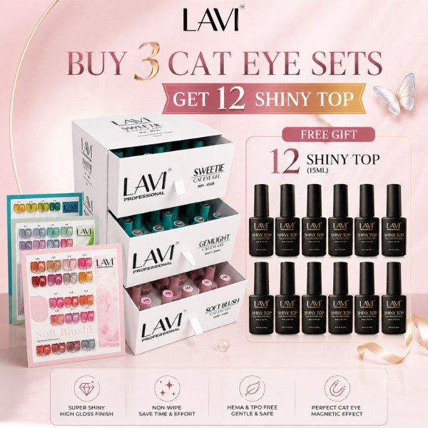 LAVI Cat Eye Kit (54 colors) - SWEETIE, SOFT BLUSH, GEMLIGHT (