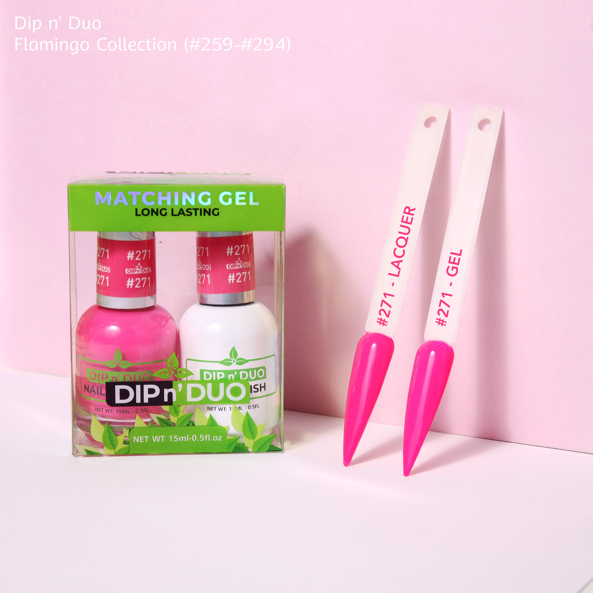 Dip n Duo Flamingo Collection Color 271 Gel polish Nail Lacquer 