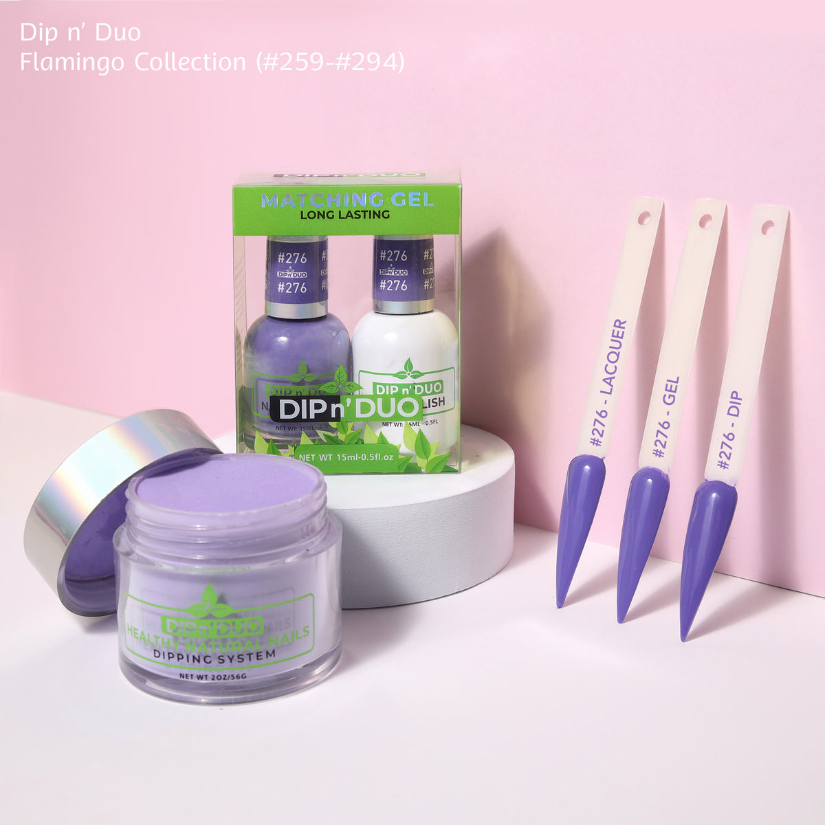 Dip n Duo Flamingo Collection Color 276 Gel polish Nail Lacquer Dipping Powder