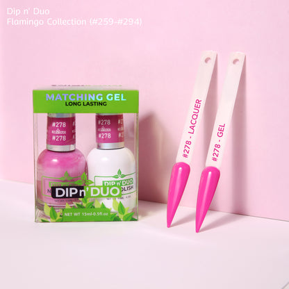 Dip n Duo Flamingo Collection Color 278 Gel polish Nail Lacquer 