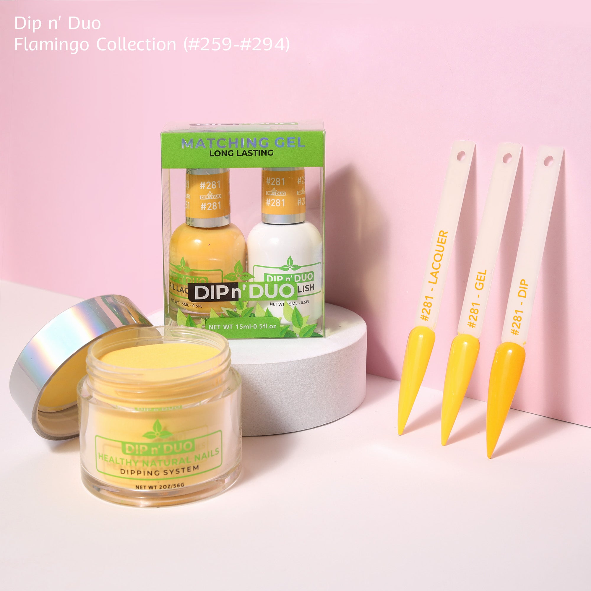 Dip n Duo Flamingo Collection Color 281 Gel polish Nail Lacquer Dipping Powder