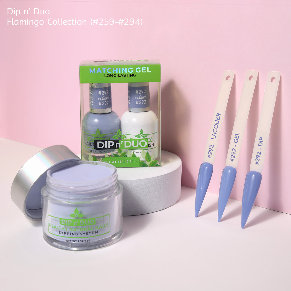 Dip n Duo Flamingo Collection Color 292 Gel polish Nail Lacquer Dipping Powder