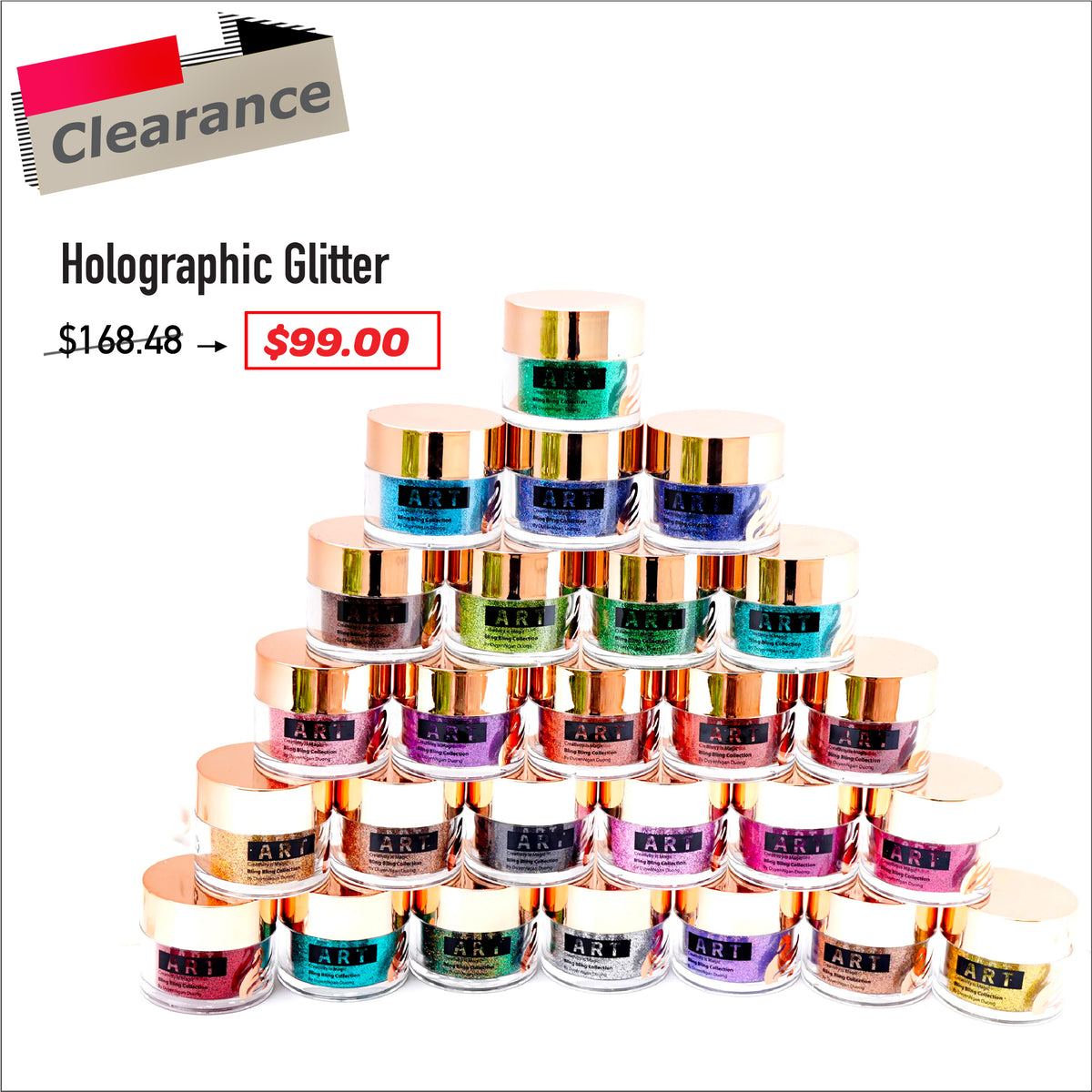 [CLEARANCE - NO REFUND/NO RETURN]  - Holographic Glitter