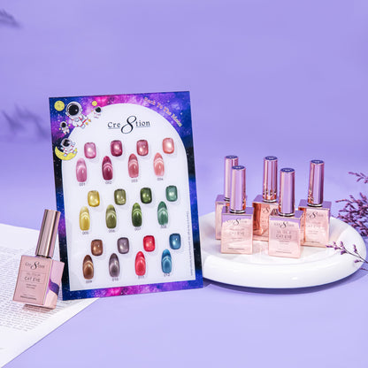 Cre8tion Back To The Moon Cat Eye Gel Kit – 12 Colors, 0.5 fl oz (15 mL) Each