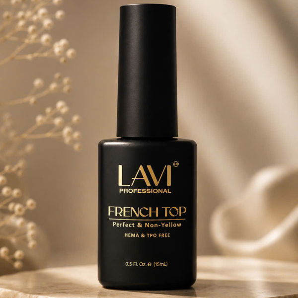 LAVI Gel 0.5oz - French Top Coat Square Bottle (HEMA &amp; TPO Free) (Pk: 216 pcs/case)