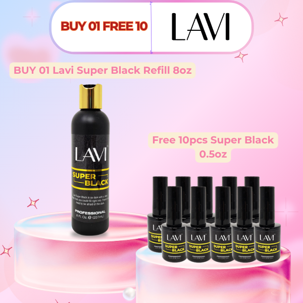 Lavi Super Black Refill 8oz, Buy 01 Get 10 Lavi Super Black 0.5oz FREE