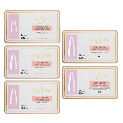 Cre8tion Soft Gel Tip - STILETTO