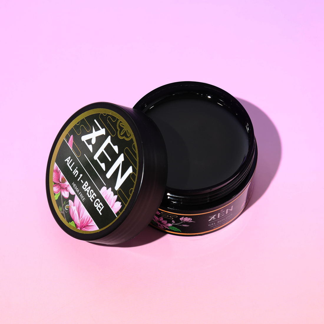 ZEN All-in-1 Base Gel – Ultimate Multi-Function Base Gel with Strong Adhesion, Strengthens &amp; Repairs Nails, Self-Leveling, Buildable for Added Thickness, Easy Soak-Off Removal, Available in a Convenient Jar