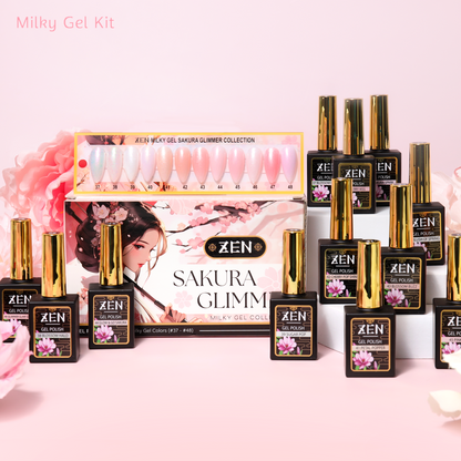 Zen Milky Gel Kit Sakura Collection 