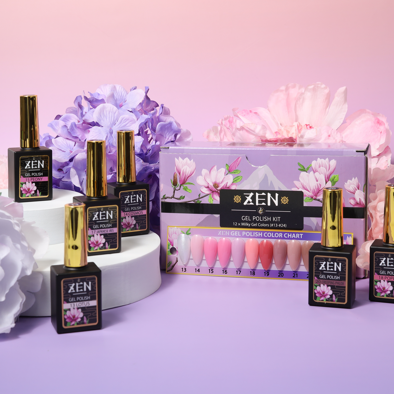 KaZEN | Milky Gel Polish Winter Garden Collection 