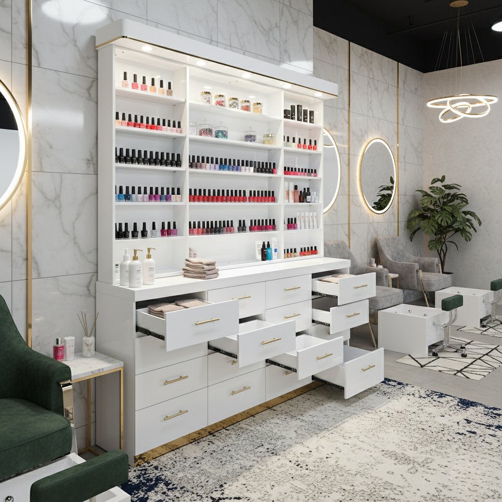 Nail Polish Storage &amp; Display Cabinet - PICK UP ONLY
