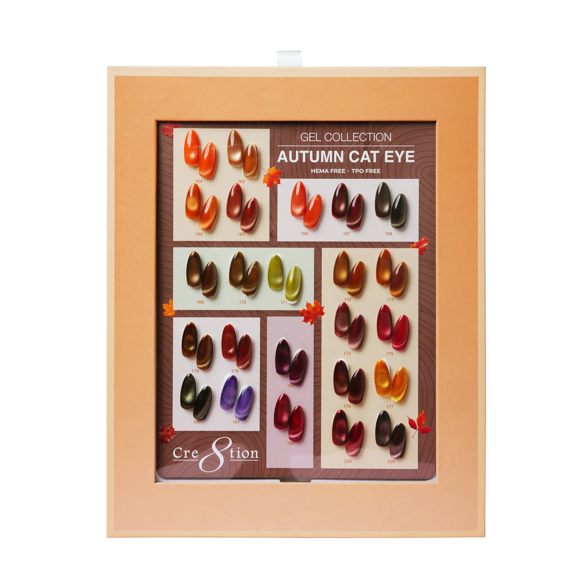Cre8tion Autumn Cat Eye Gel Set - 24 Colors, 0.5 fl oz Each