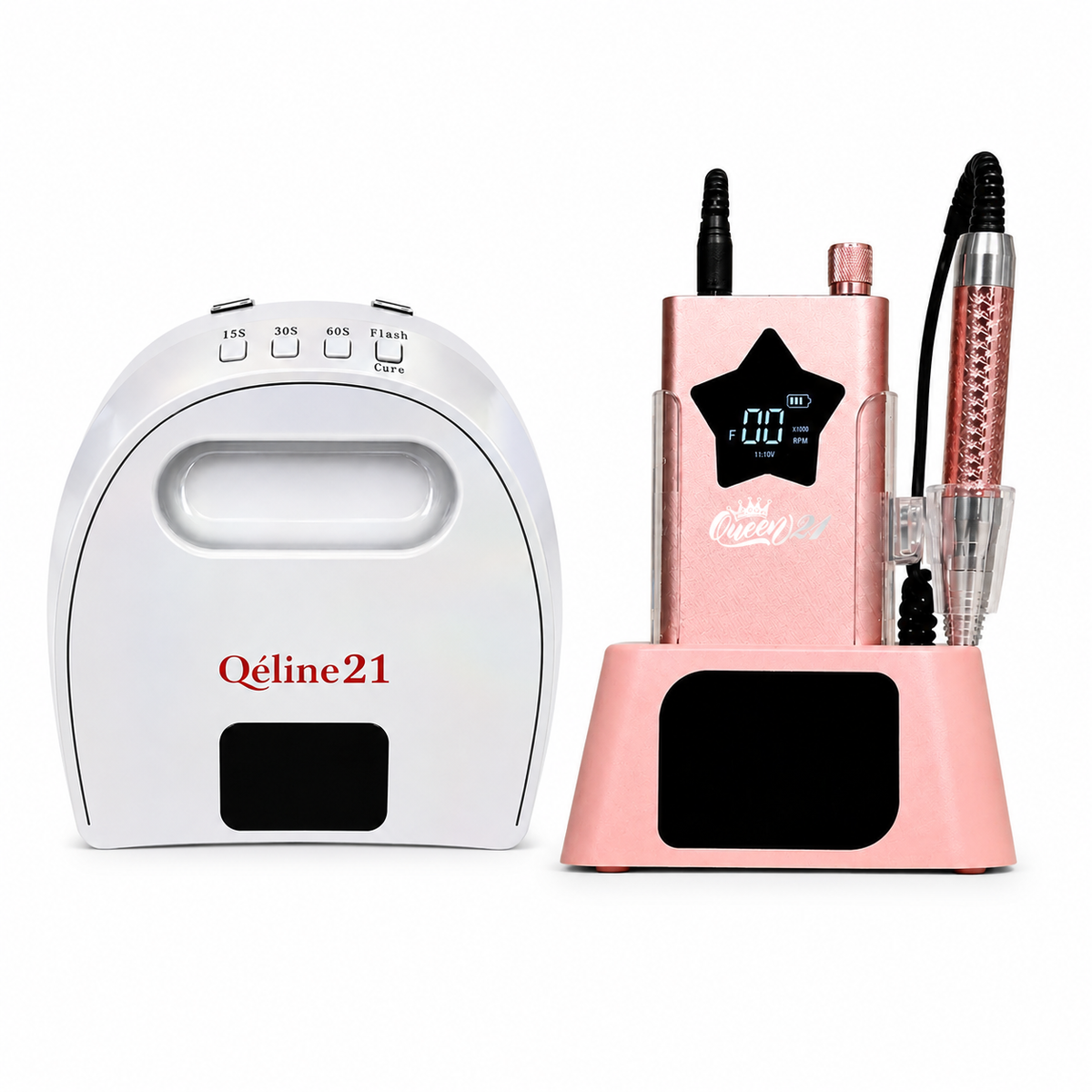 Queen 21 UV/LED Lamp 72W + Professional Nail Drill Combo