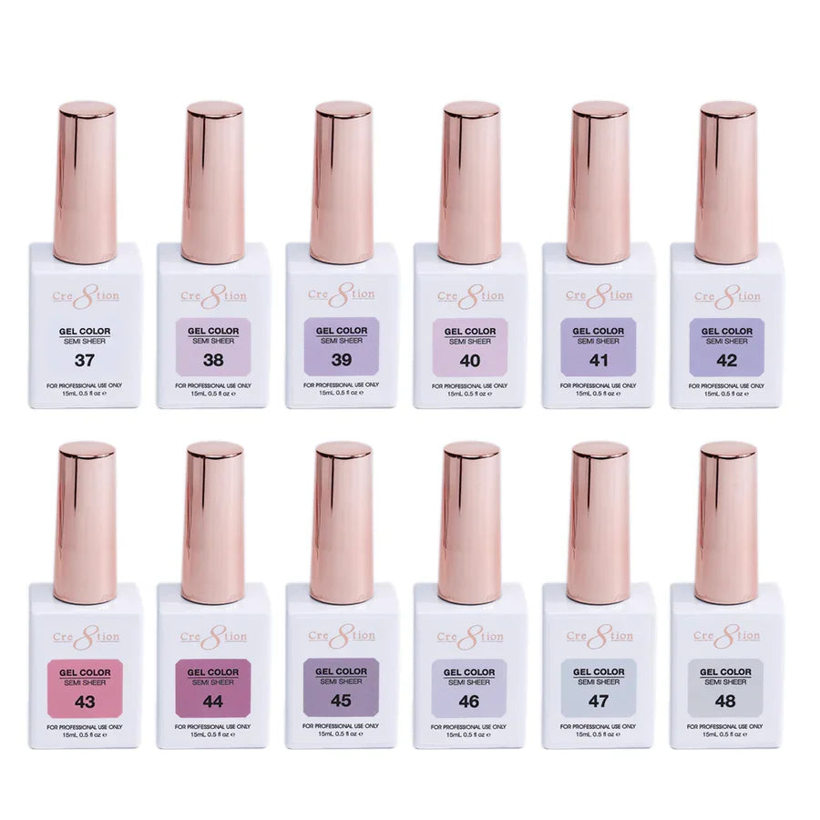 Cre8tion Kit (72 Colors) - HEMA Free SEMI-SHEER 0.5oz (HEMA Free) - SKU 38037