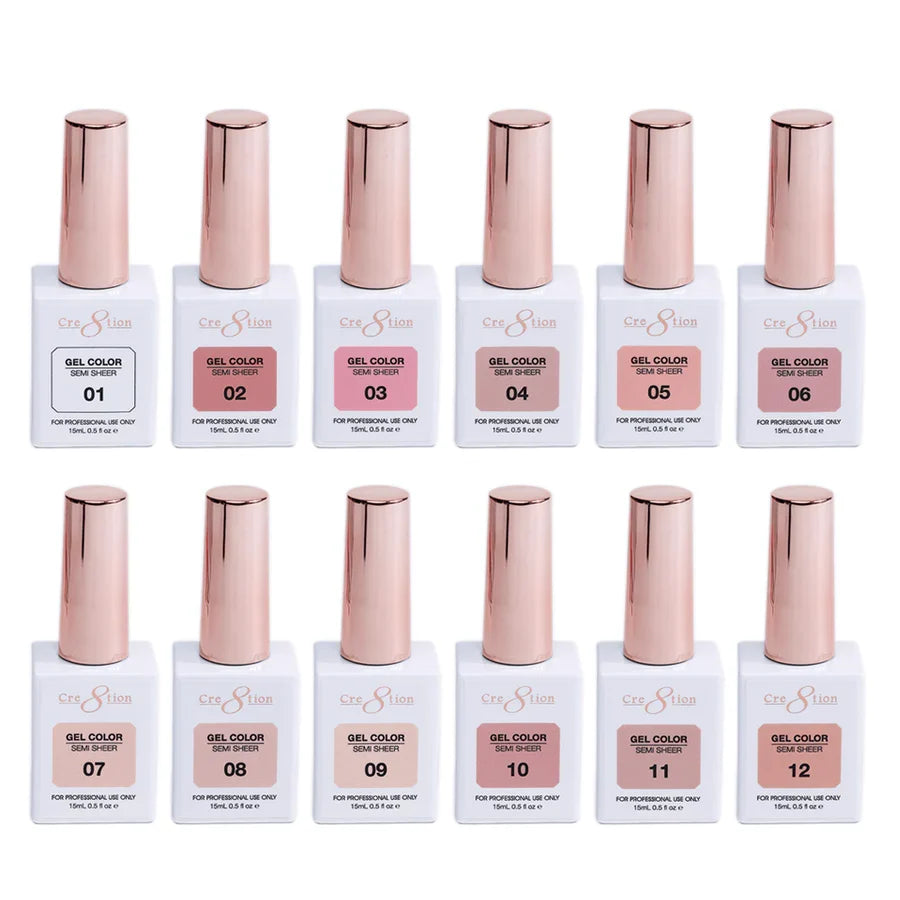 Cre8tion Kit (72 Colors) - HEMA Free SEMI-SHEER 0.5oz (HEMA Free) - SKU 38037