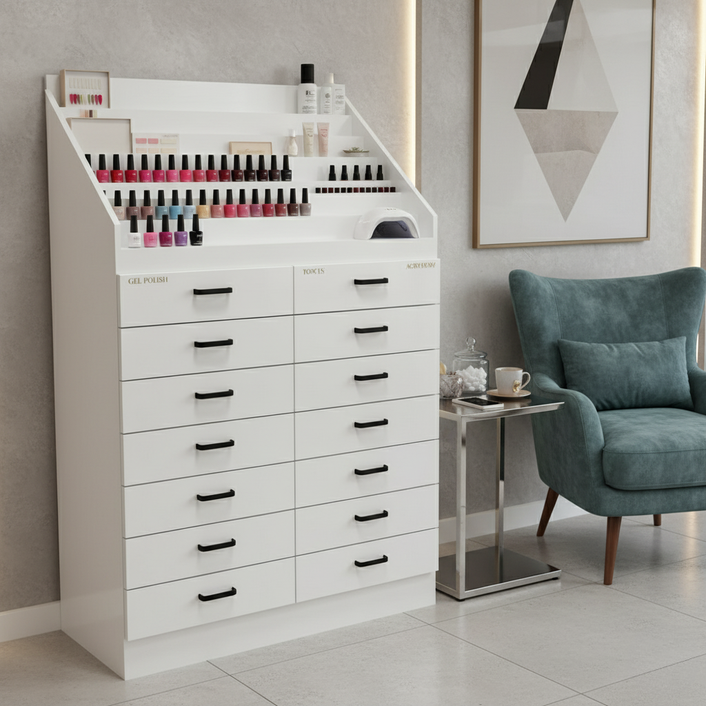 Nail Polish Storage &amp; Display Cabinet - PICK UP ONLY