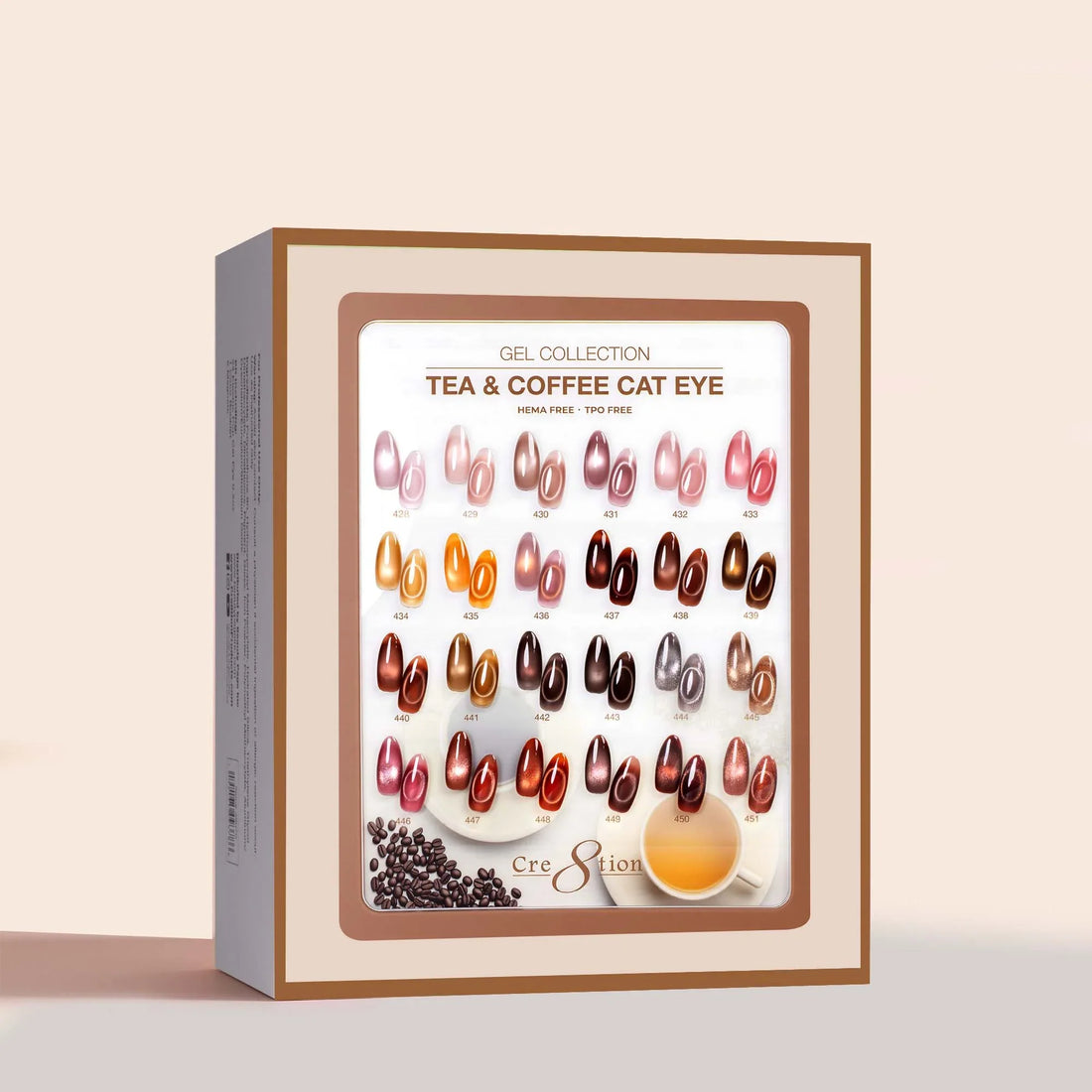 Cre8tion Cat Eye Kit - Tea &amp; Coffee (24 colors), (Pk: 4 kit/case) Collection