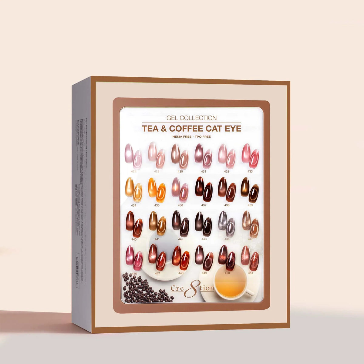 Cre8tion Cat Eye Kit - Tea &amp; Coffee (24 colors), (Pk: 4 kit/case) Collection