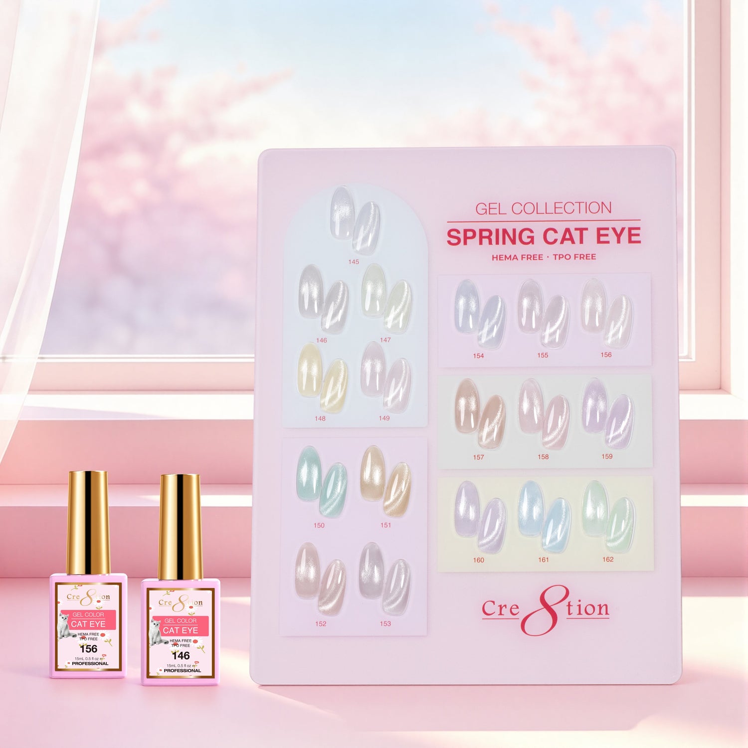 Cre8tion Spring Cat Eye Gel Set - 18 Colors, 0.5 fl oz Each