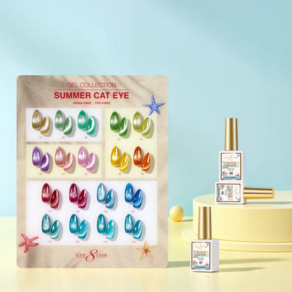 Cre8tion Summer Cat Eye Gel Set - 18 Colors, 0.5 fl oz Each