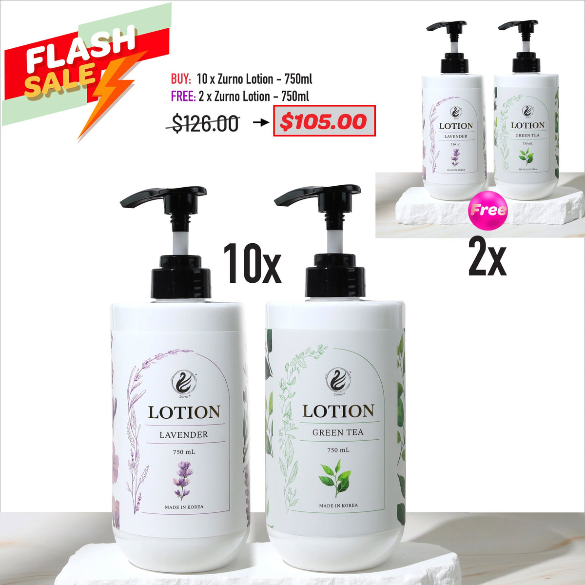 FLASH SALE - Zurno Lotion Bundle [OCT 2026]