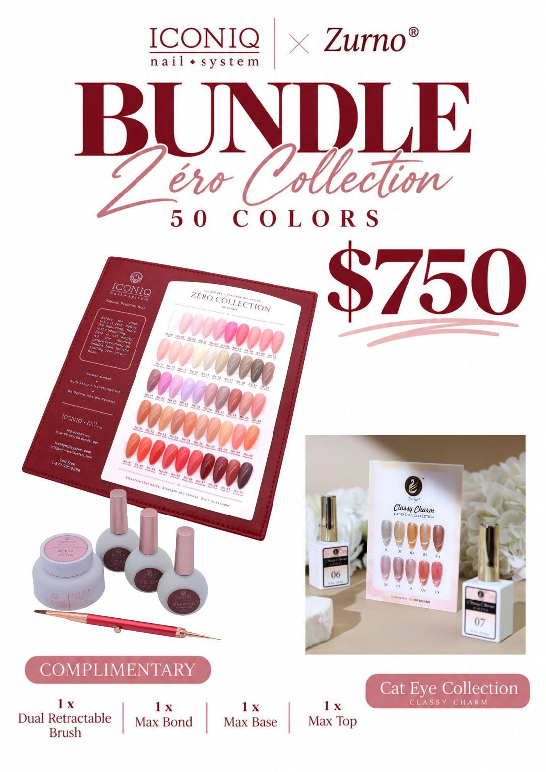 FLASH SALE - ICONIQ x Zurno - Builder Gel  &amp; Cateye Bundle [OCT 2026]
