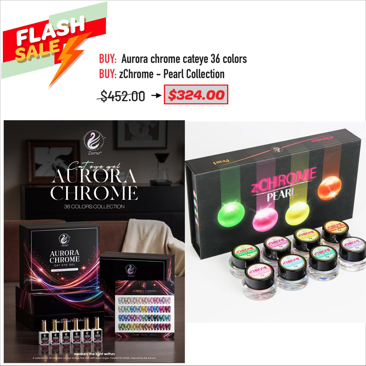 FLASH SALE - NEW Chrome Cateye Aurora Bundle [OCT 2026]