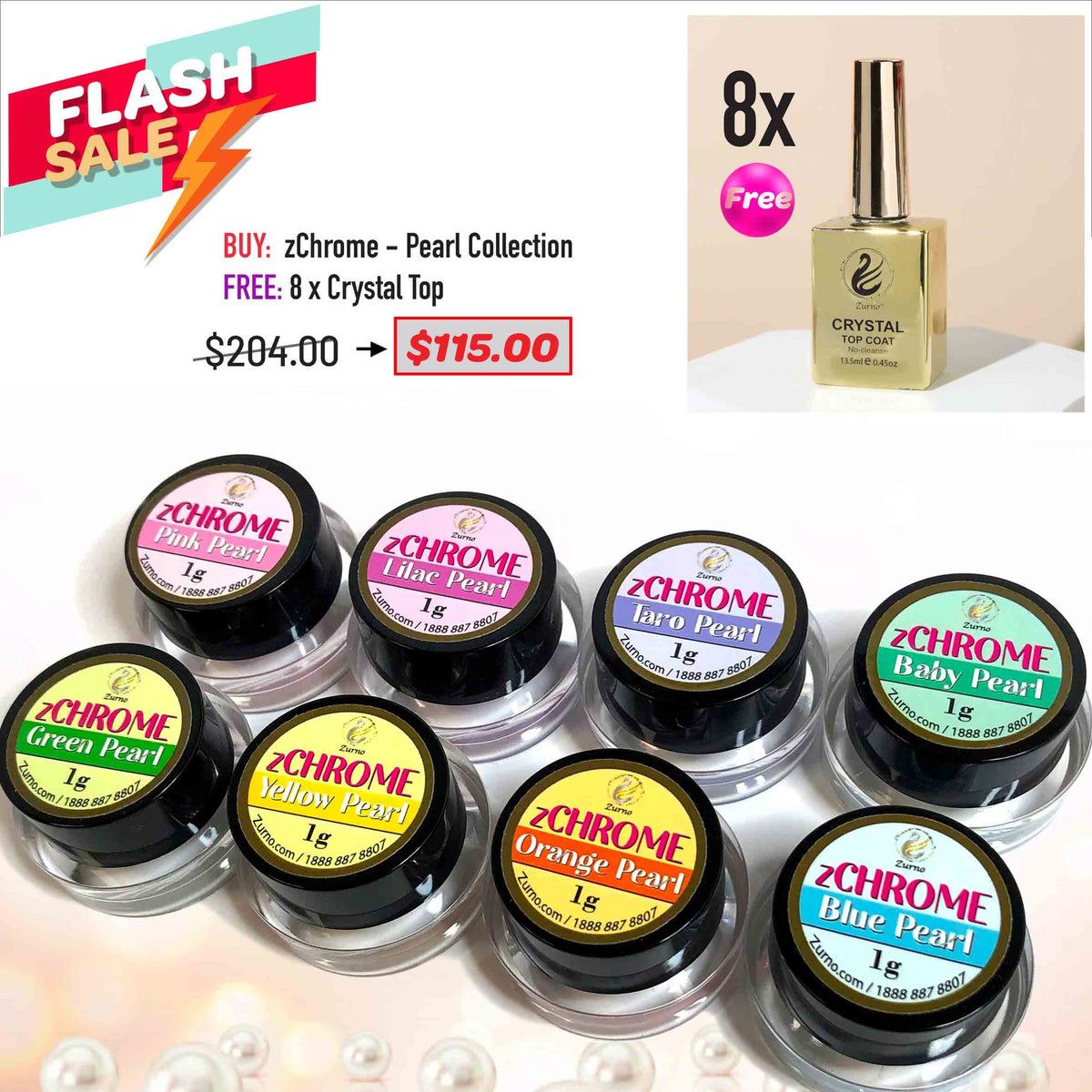 FLASH SALE - zChrome Pearl &amp; Top Bundle