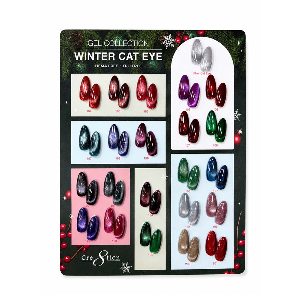 Cre8tion Winter Cat Eye Gel Set - 23 Colors, 0.5 fl oz Each