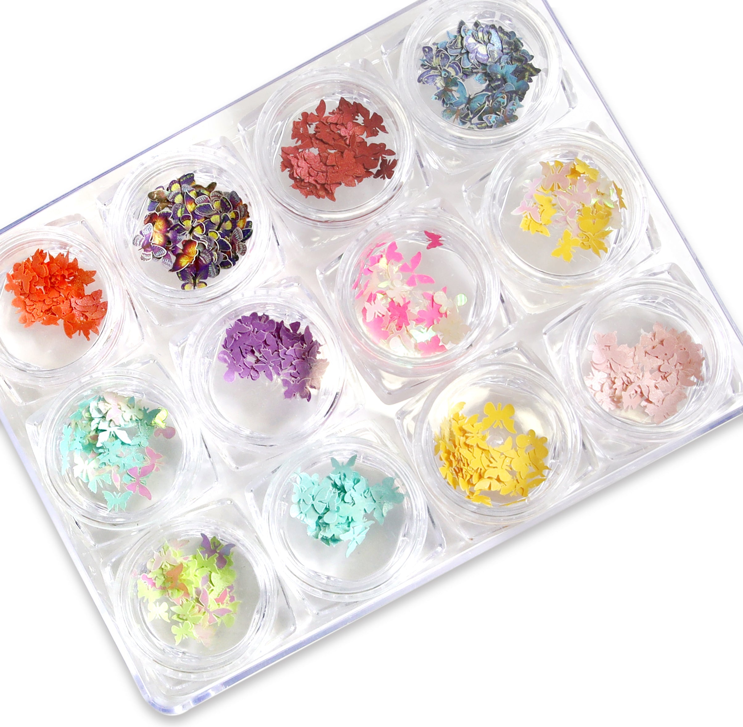 [CLEARANCE - NO REFUND/NO RETURN] Nail Art Butterfly Glitter - 3 Sets