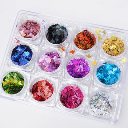[CLEARANCE - NO REFUND/NO RETURN] FANCY GLITTER - 12 Colors (LEAF)