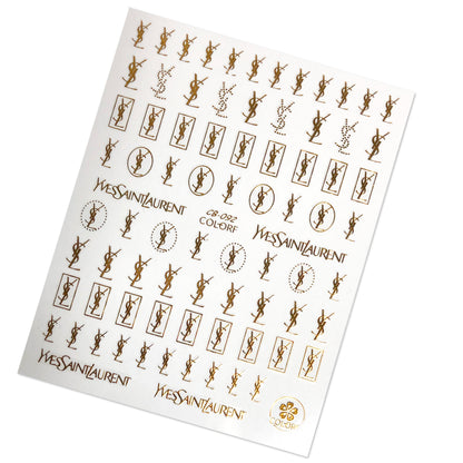 Sticker - Brand YSL - Set 4 pcs