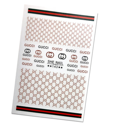 Brand name GC sticker 4 colors