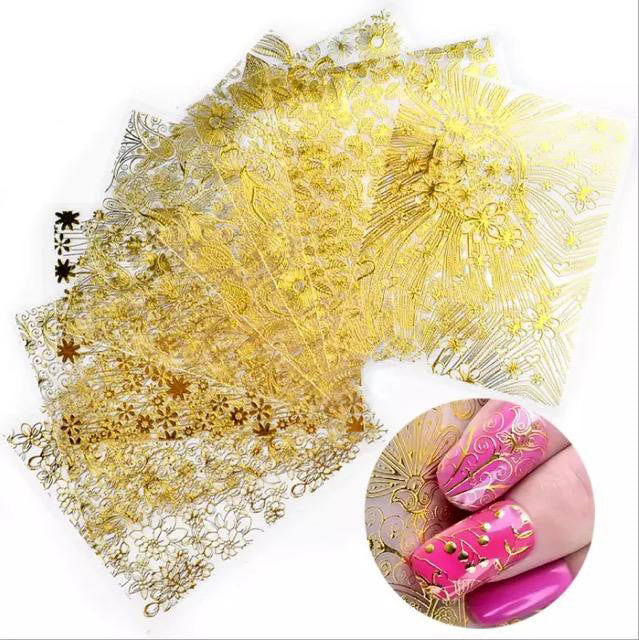 [CLEARANCE - NO REFUND/NO RETURN] Nail Art 3D Lace Decal - 32pcs