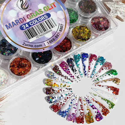 [CLEARANCE - NO REFUND/NO RETURN] MARDI GRAS GLIT