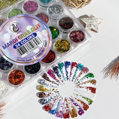 [CLEARANCE - NO REFUND/NO RETURN] MARDI GRAS GLIT
