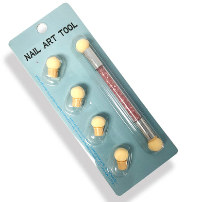 [CLEARANCE - NO REFUND/NO RETURN] Nail Art Tool - Dual Side Ombre Gel Sponge - Set 6 Heads