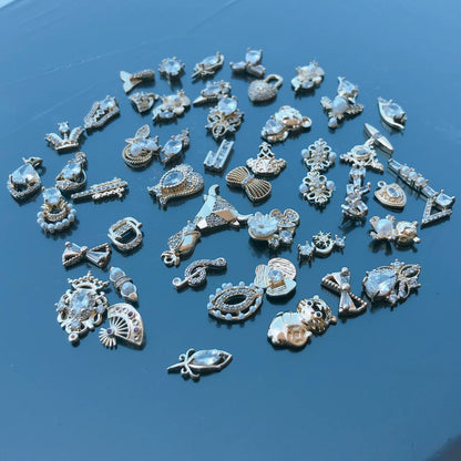 CLEARANCE (NO REFUND/ NO RETURN) - Nail Art Zircon Charm Mix Design - 100 pcs/bag